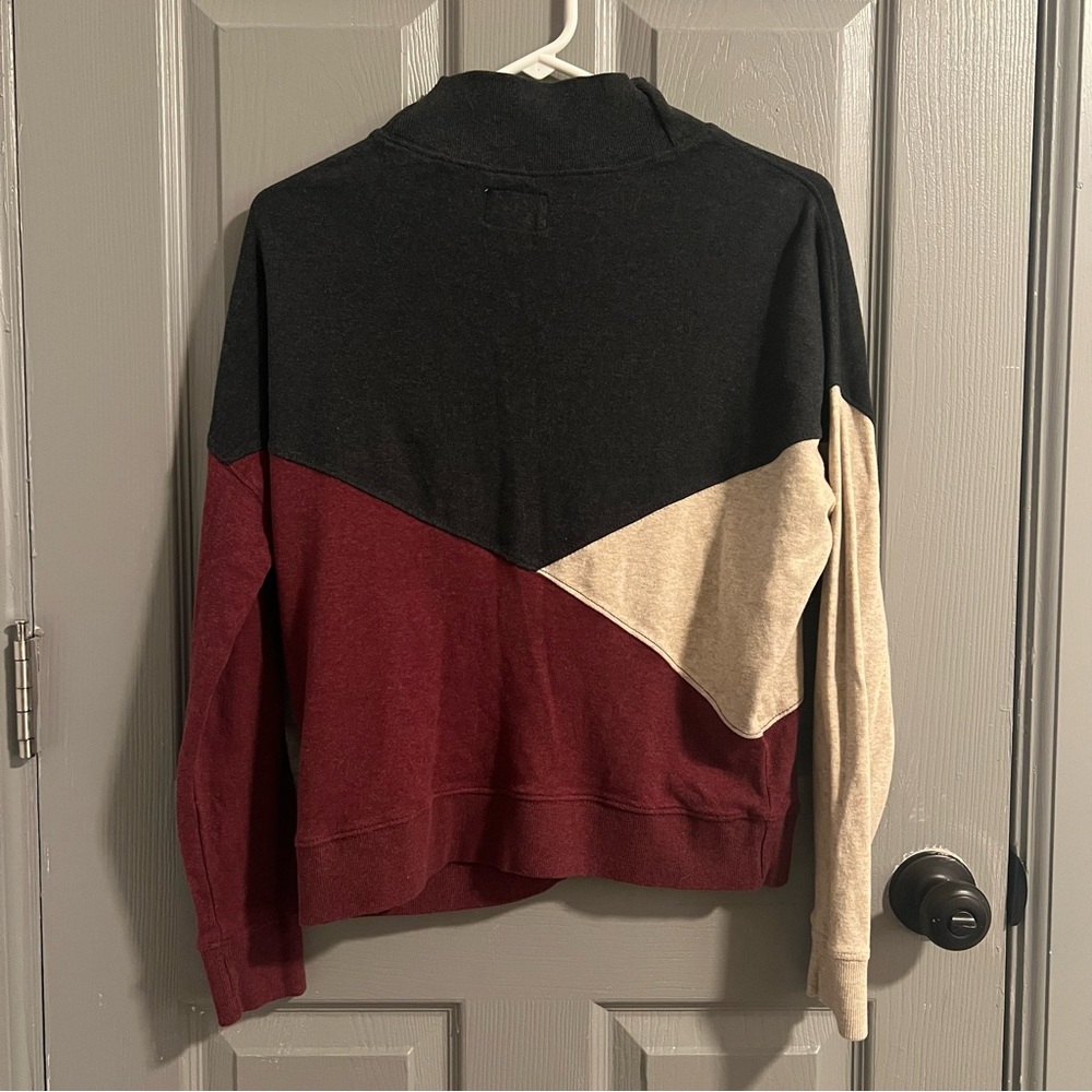 Pact Women's Tri-Color Cowl Neck Sweater - Picture 4 of 6